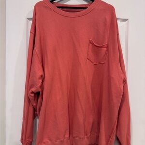 Aerie Everyday Pocket Sweater Coral Size XL